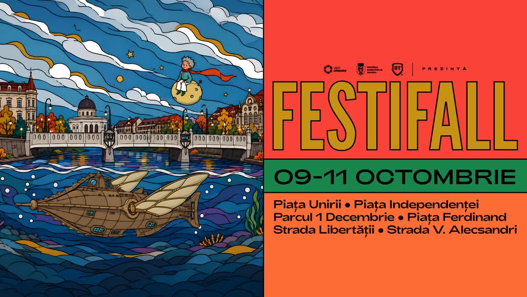Festifall 2026 transformă centrul Oradiei într-o scenă uriașă. Trei zile de concerte, artă și spectacole